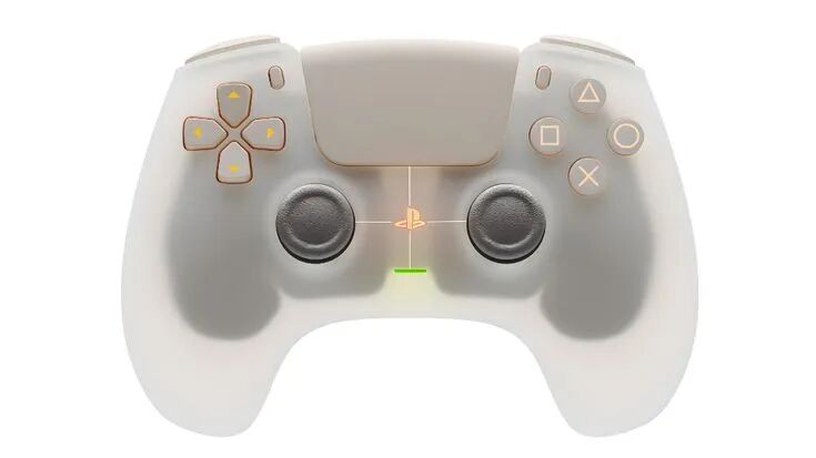 白色半透明PlayStation游戏手柄