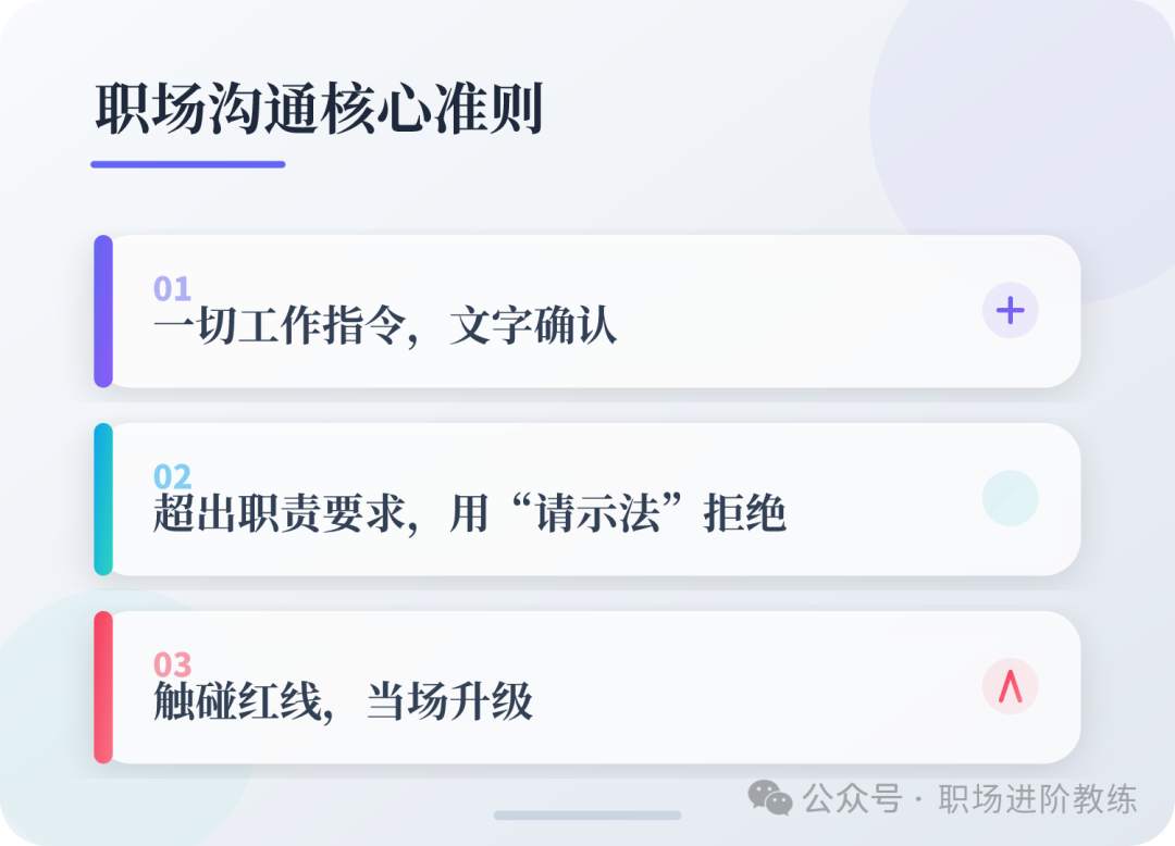 职场沟通核心准则：文字确认、请示法拒绝、触碰红线当场升级