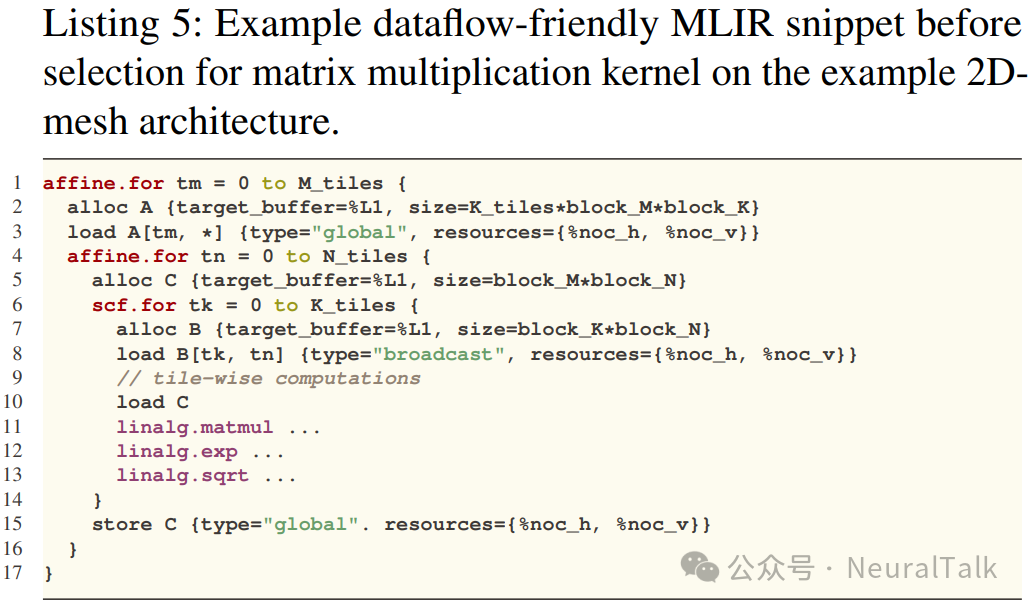 数据流友好MLIR示例代码段