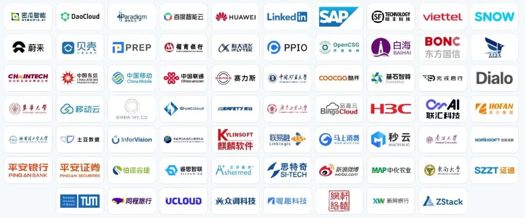 HAMi 社区的部分采用者组织标志墙