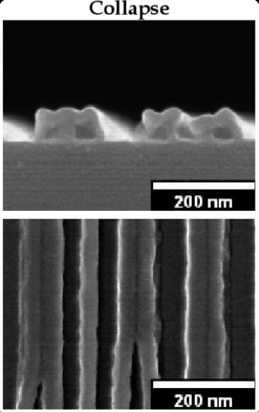 图案坍塌SEM图像示例