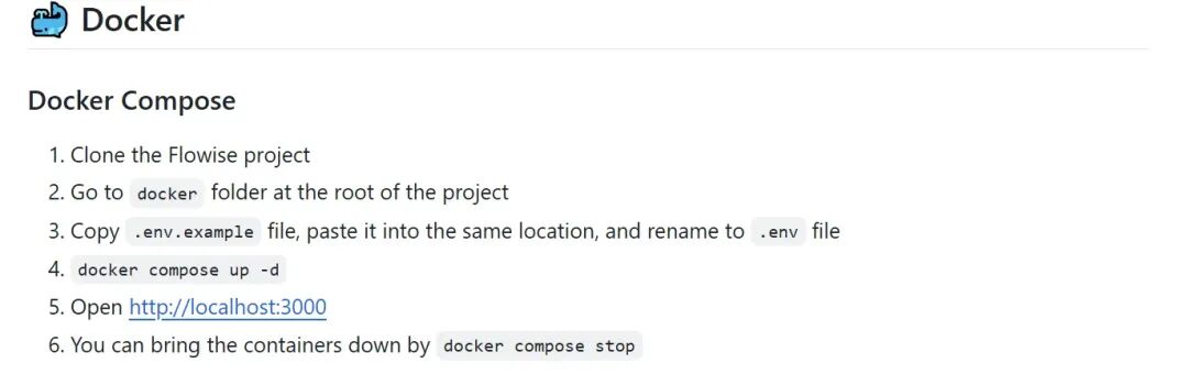 Docker Compose启动FlowiseAI的步骤示意图