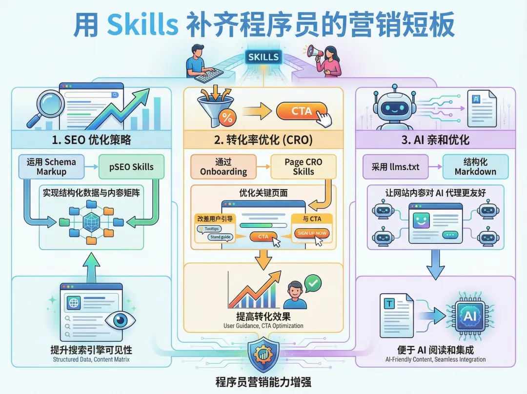 用Skills补齐程序员的营销短板流程图