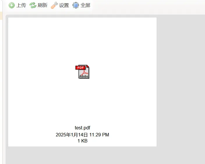 文件管理器界面截图，显示test.pdf文件