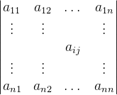 n阶行列式矩阵表示