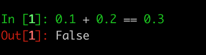 浮点数运算中0.1+0.2不等于0.3的Python执行结果截图