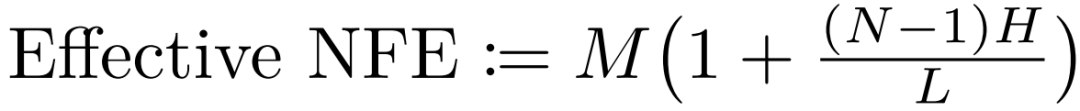 数学公式:有效NFE计算公式