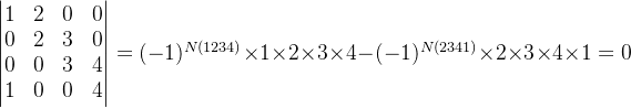 特殊稀疏矩阵行列式计算过程