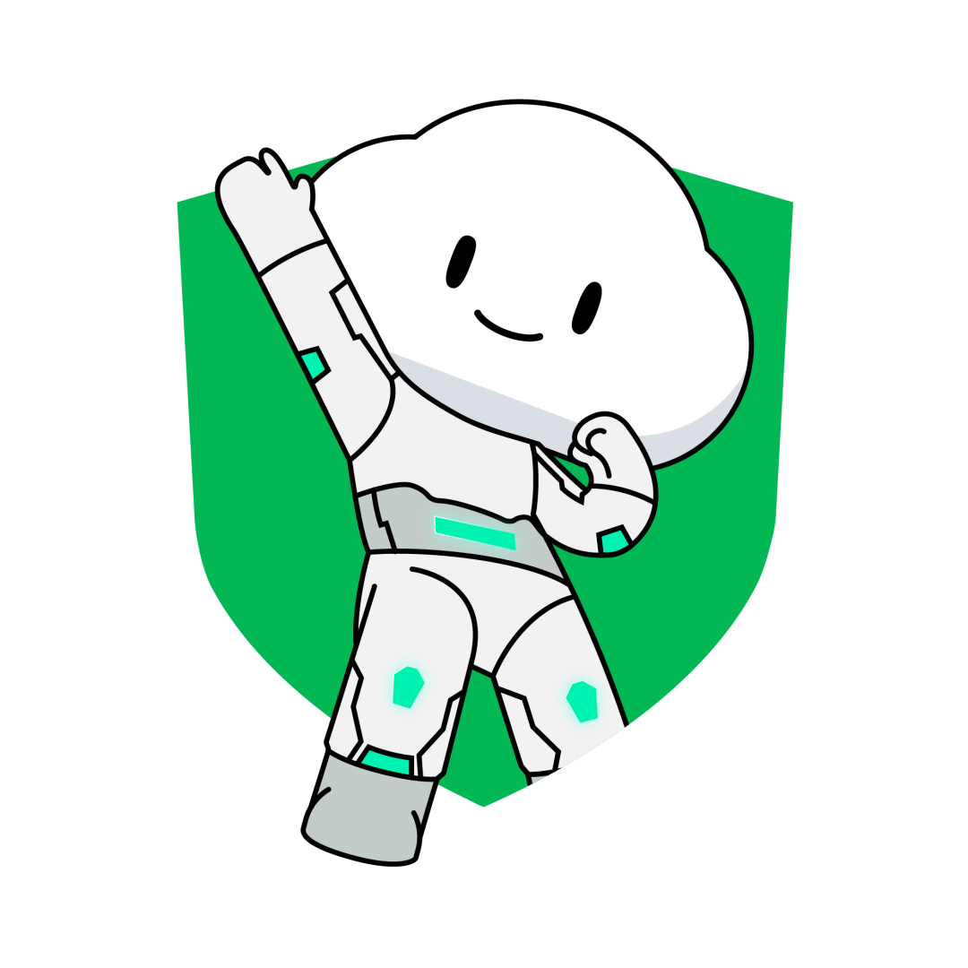 云朵形状的卡通机器人形象