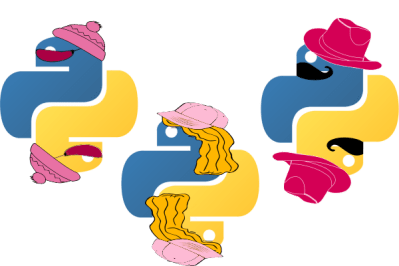 Python Logo冬季主题装饰图