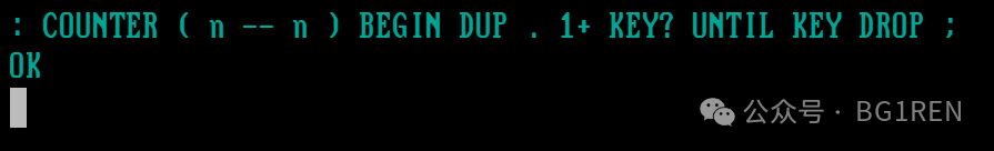原版CamelForth中定义词时的异常换行