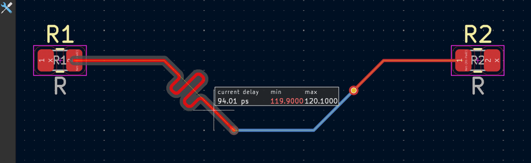 电路走线延迟分析示意图