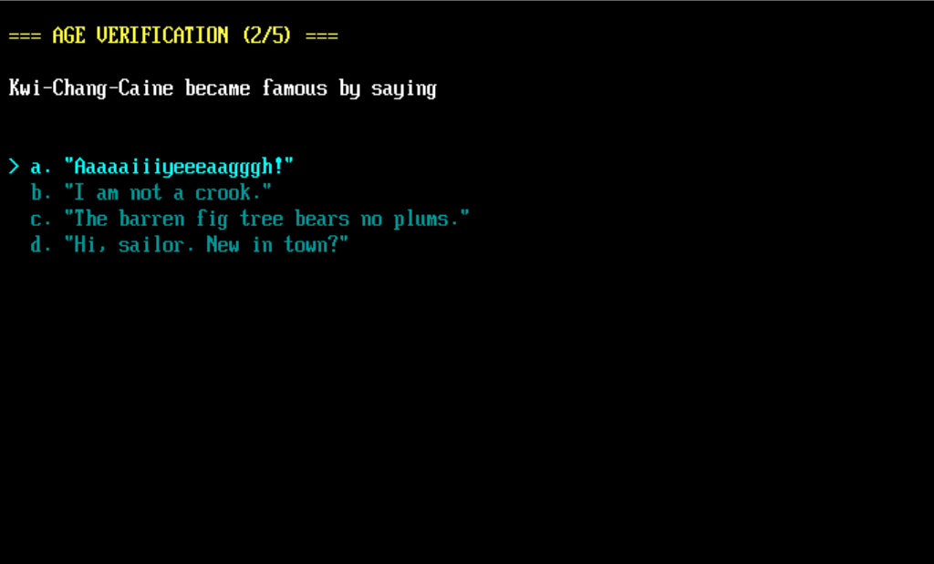 年龄验证游戏界面截图