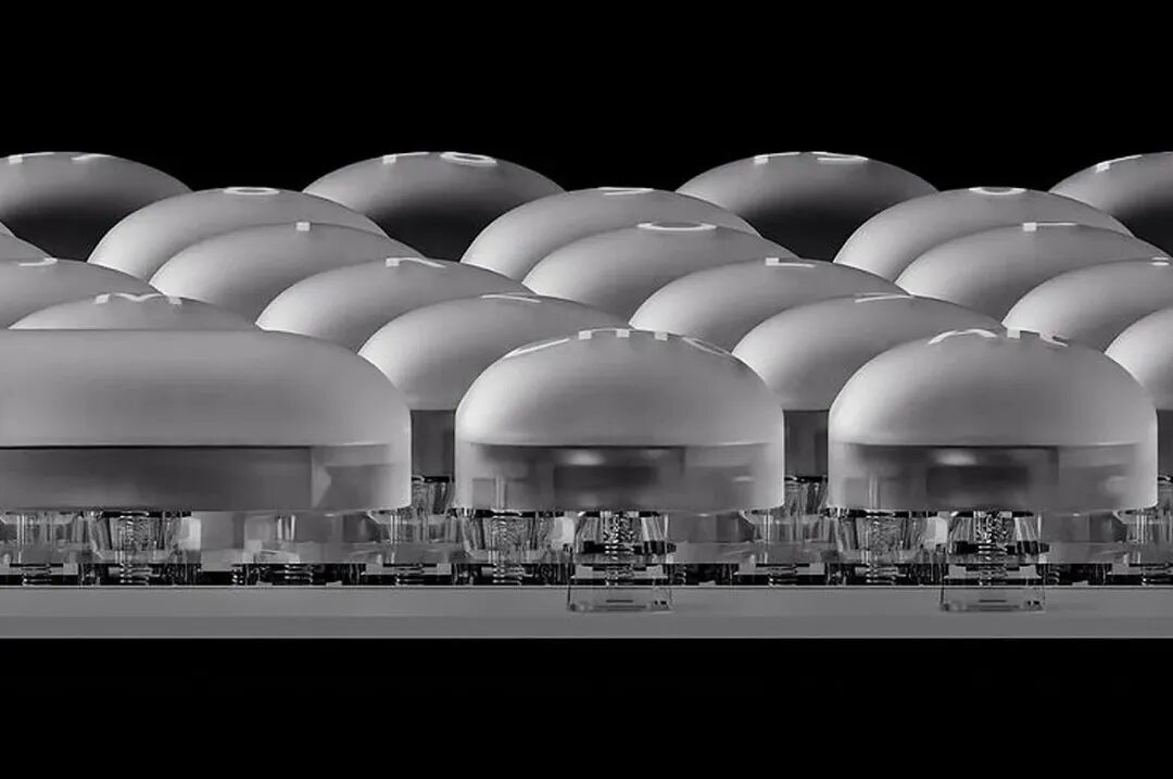 黑白风格半球形透明装置科技感图像