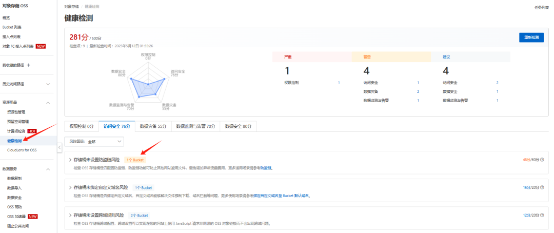 OSS健康检测