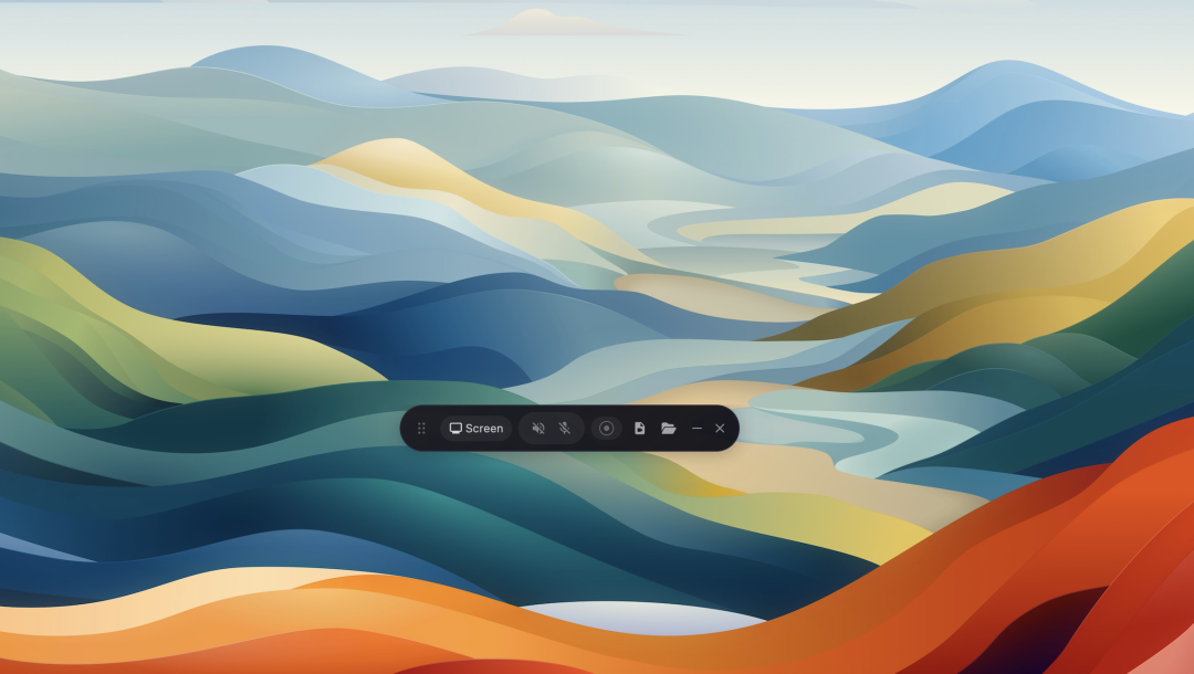 OpenScreen录制界面工具栏