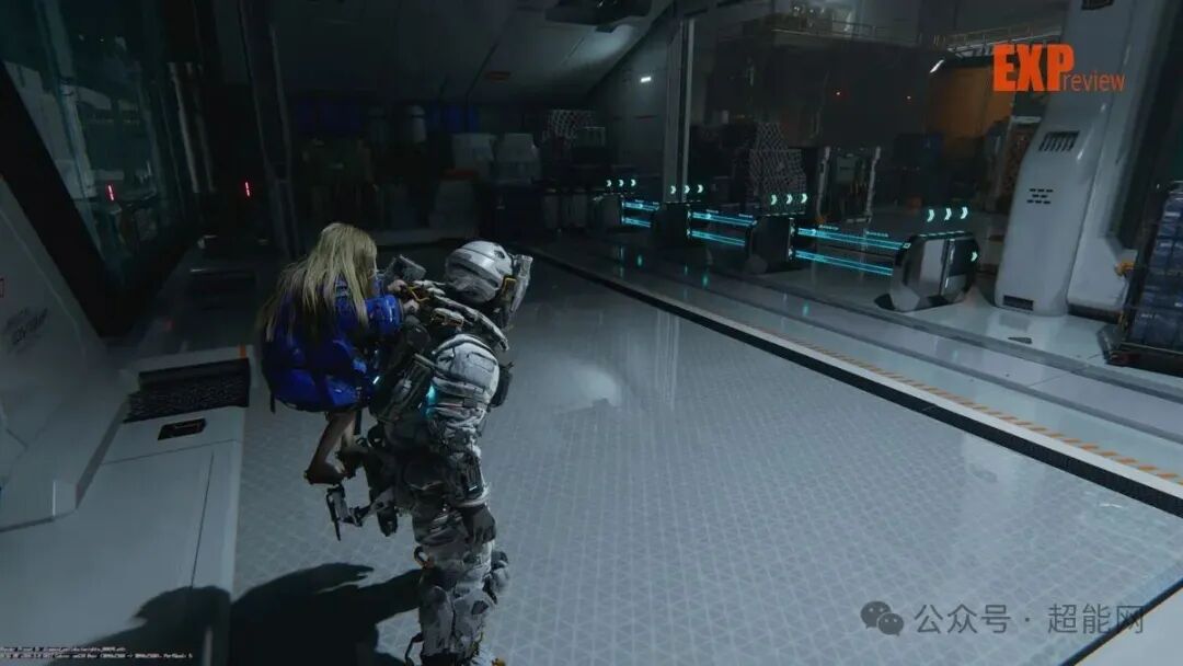 大规模制造阵列闸口处，地面倒影清晰，玻璃反射半透明质感