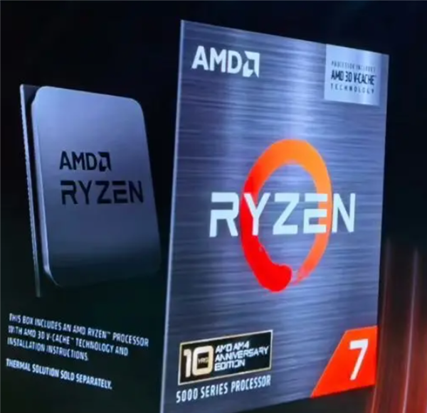 AMD Ryzen 5800X3D 十周年纪念版包装盒