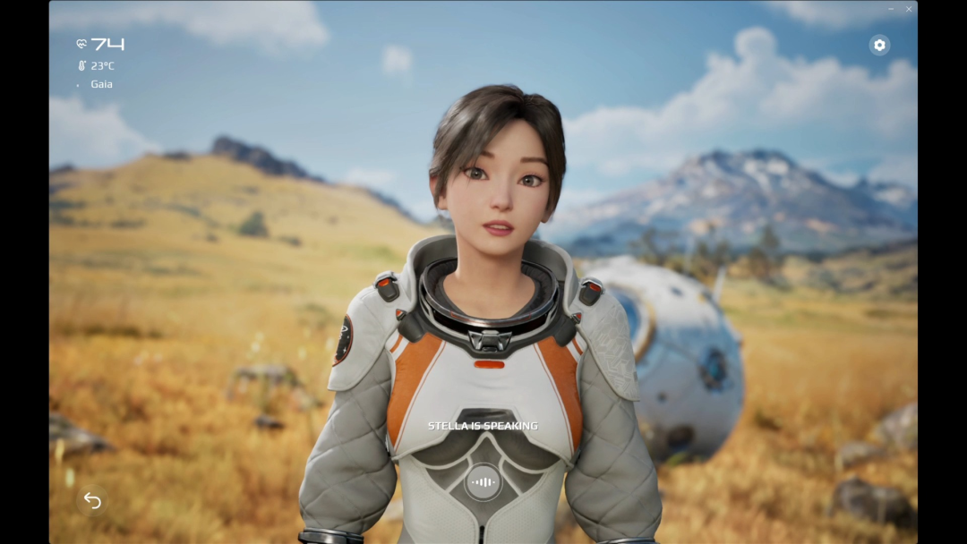 游戏《Whispers from the Star》的角色对话场景