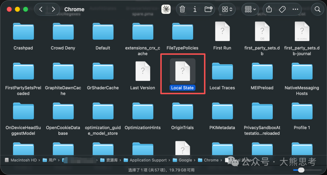Mac 系统下 Chrome 配置文件夹中的 Local State 文件