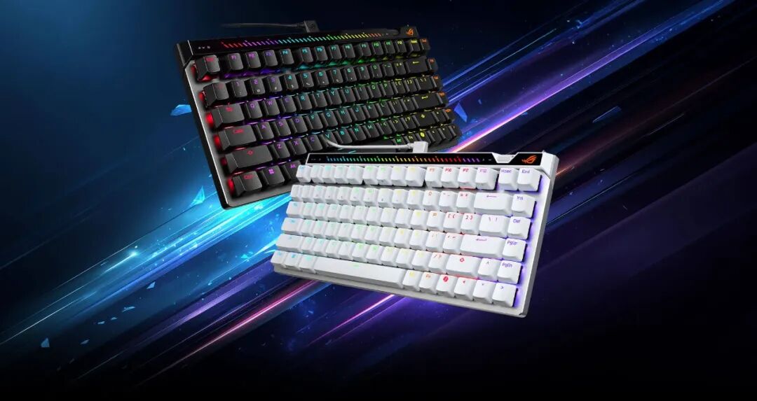 科幻风格双机械键盘展示图