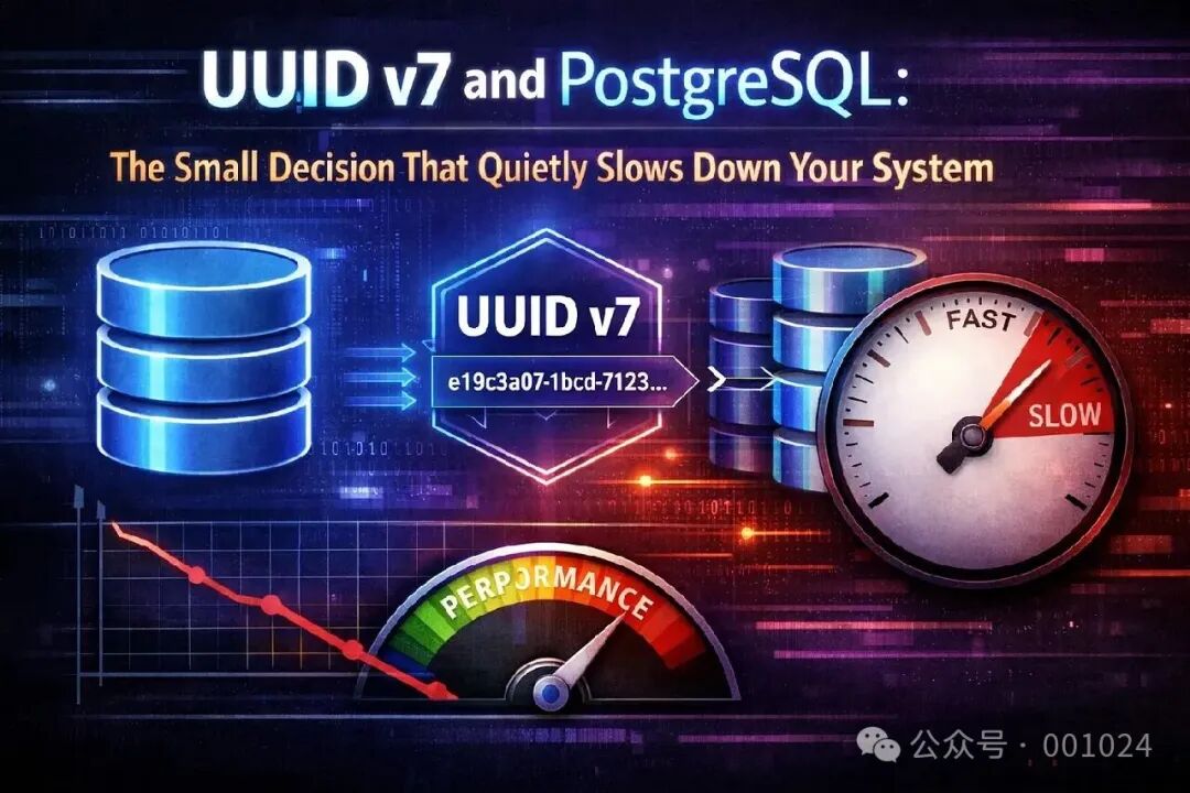 UUID v7与PostgreSQL性能影响示意图