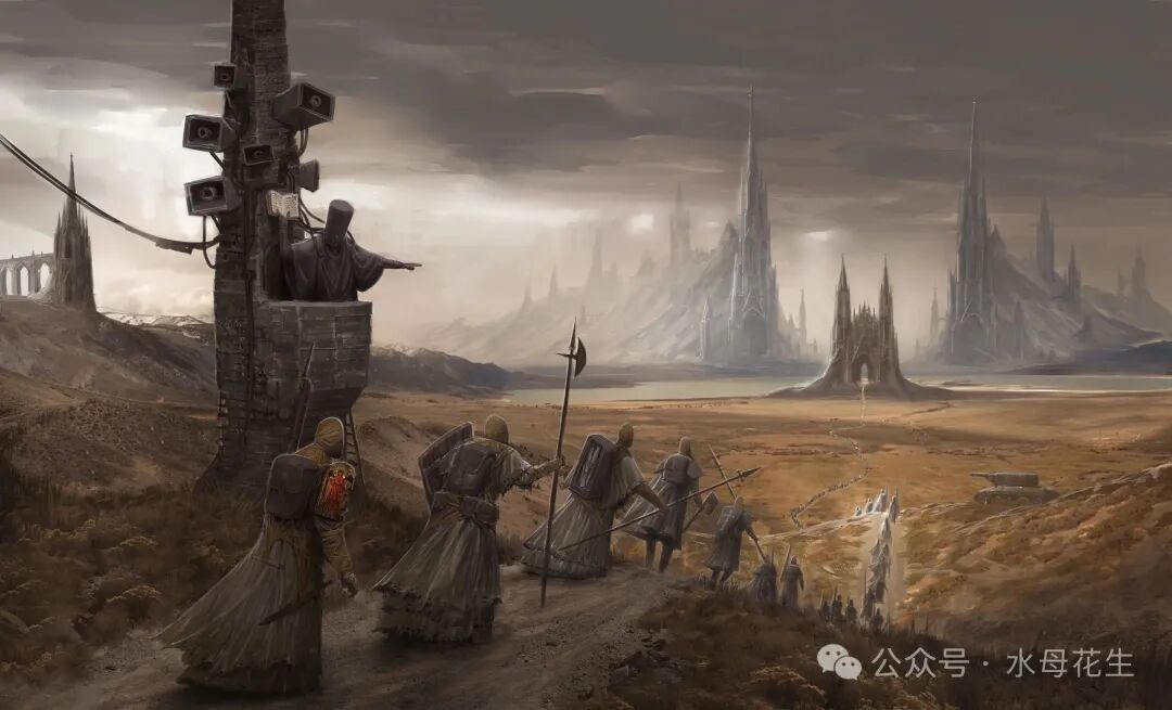 描绘神秘宗教仪式的奇幻风格插画