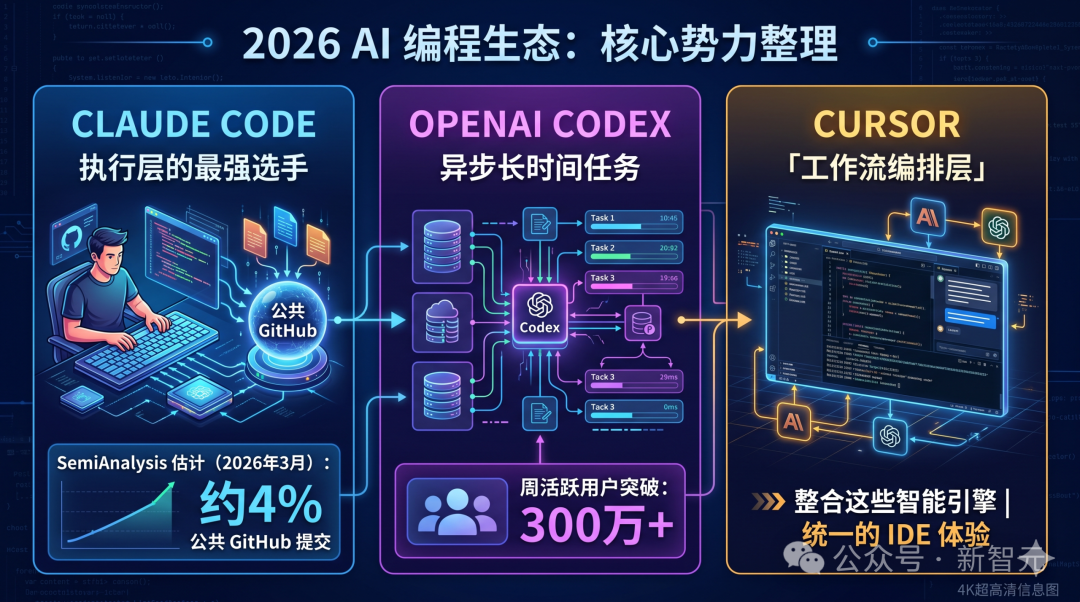 2026年AI编程生态核心势力信息图