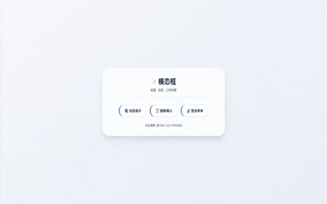 专家模式生成的模态框组件效果