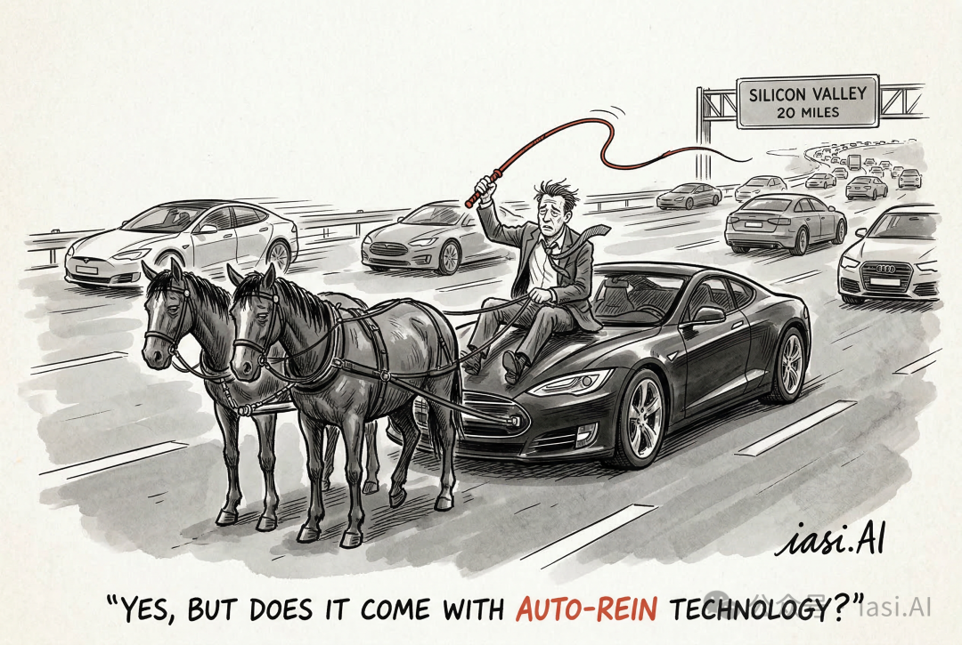 讽刺AI工具使用方式的漫画