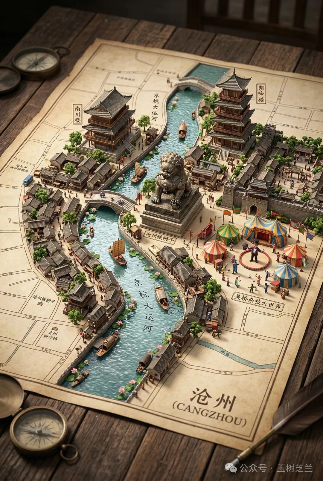 沧州古城市立体模型