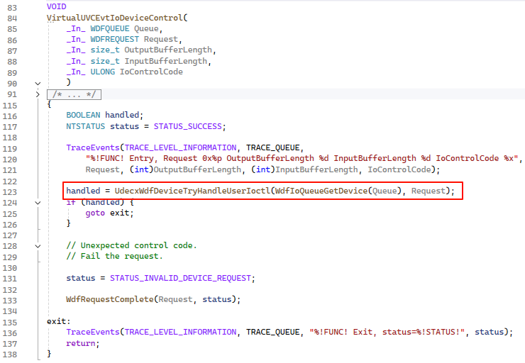 处理设备控制请求IOCTL的C语言代码