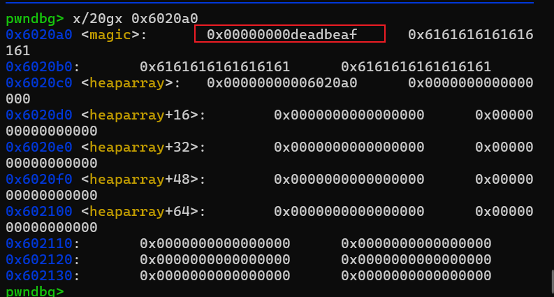 修改magic值为0xdeadbeef