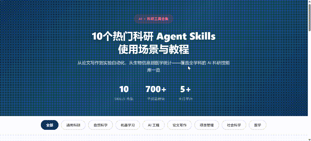 AI科研Skills工具合集概览