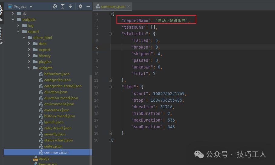 summary.json文件位置