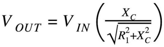 RC低通滤波器输出电压幅度计算公式