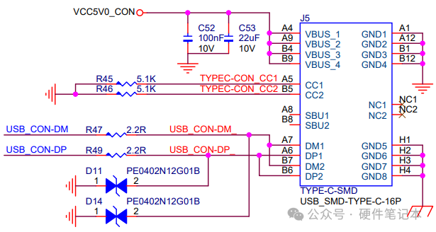 Debug接口原理图