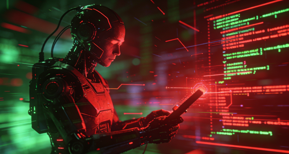 未来感机器人操作界面概念图