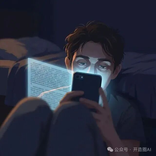 深夜刷手机的打工人