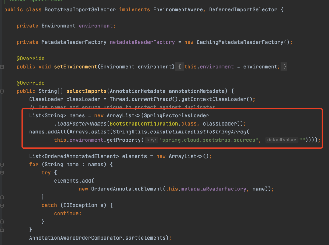 BootstrapImportSelector.selectImports方法加载配置类