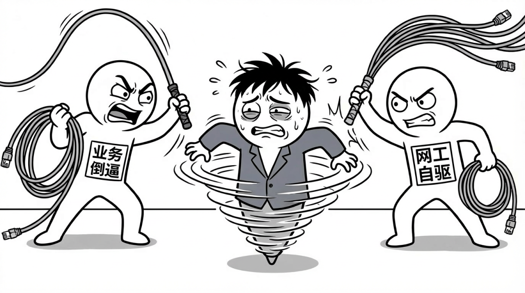 业务倒逼与网工自驱漫画