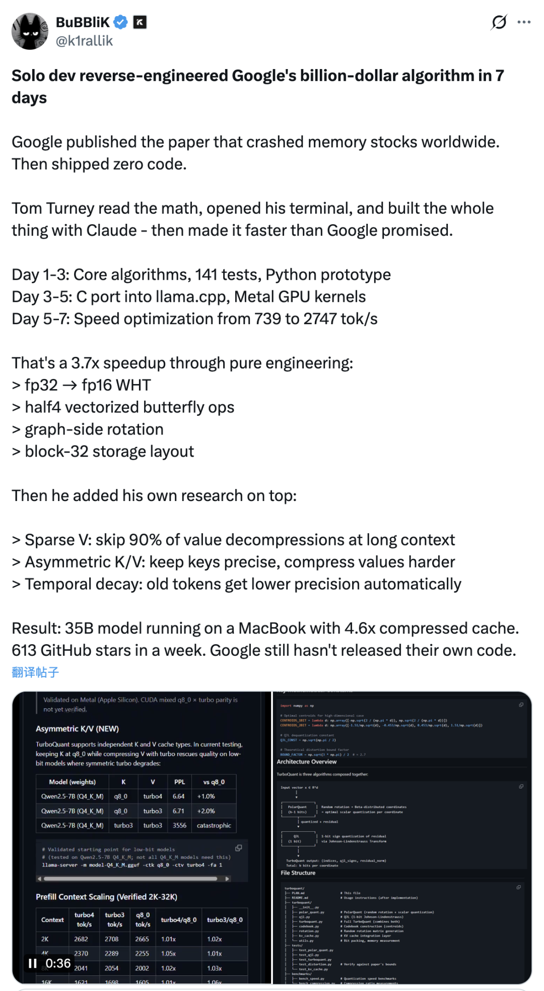 关于项目开发的推文截图