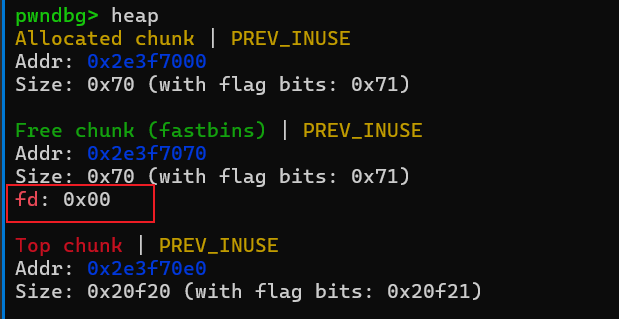 初始堆状态截图