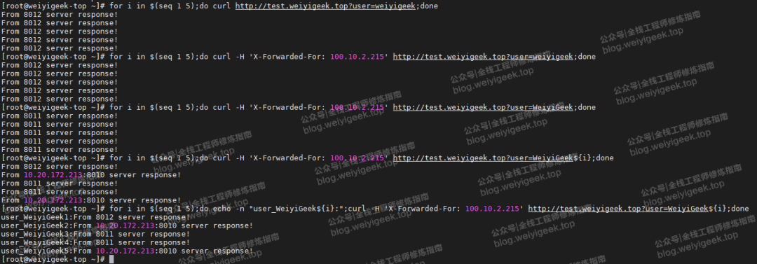 hash负载均衡效果验证图