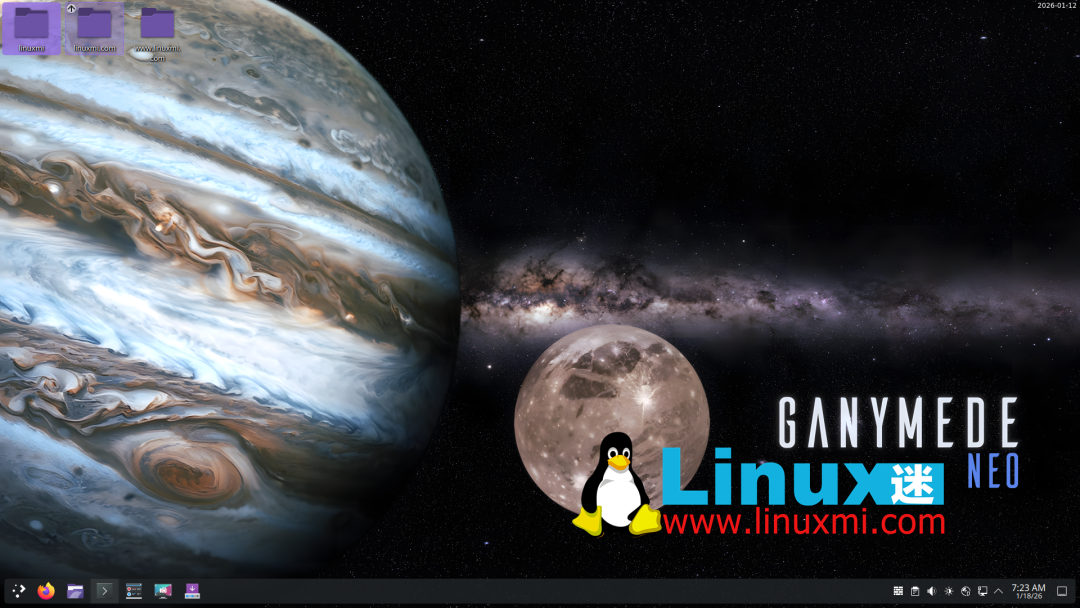 Ganymede Neo 桌面太空主题预览