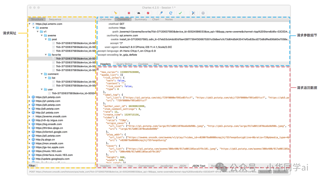 使用Charles抓包分析抖音接口数据流