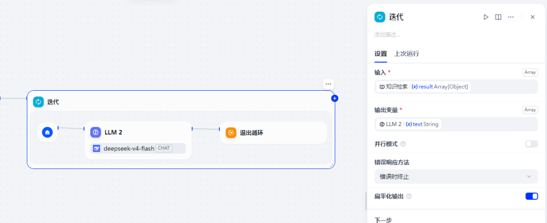 Dify 迭代节点配置