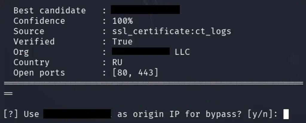 EvilWAF auto-hunt 溯源真实源站 IP 结果