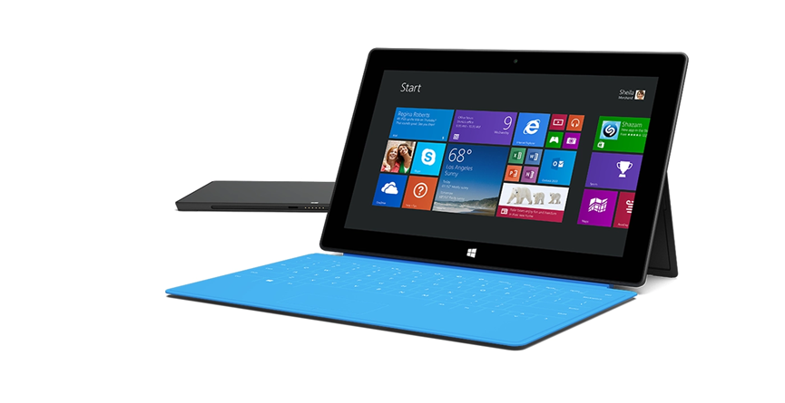 Surface RT 搭载 Windows 8 的平板电脑与 Type Cover 键盘