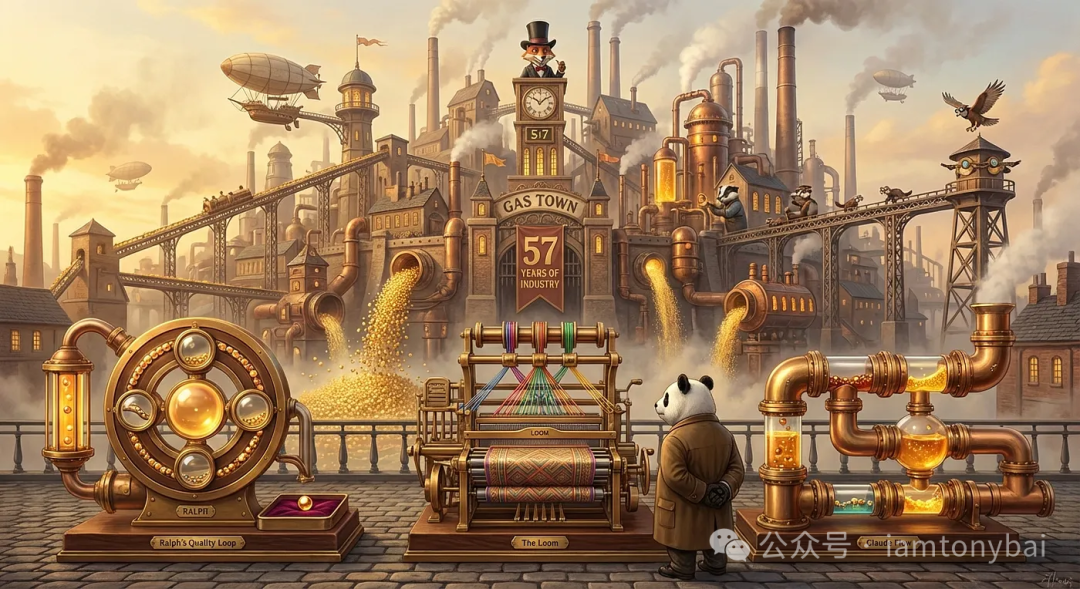 Gas Town 蒸汽朋克概念插画